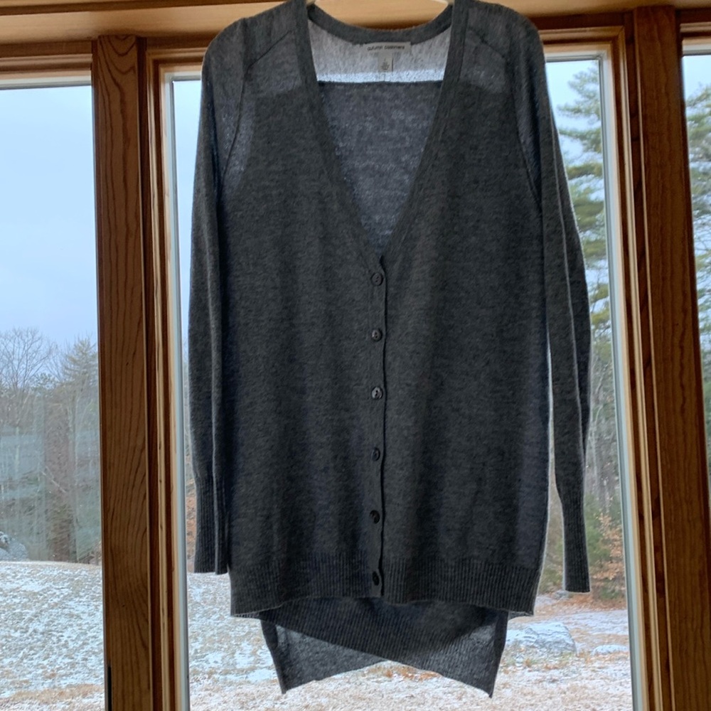 Autumn cashmere 100% cardigan gray